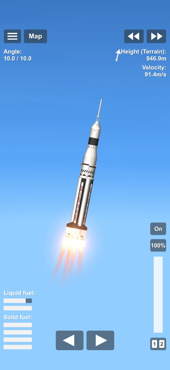 Saturn 1 with boilerplate Spaceflight Simulator