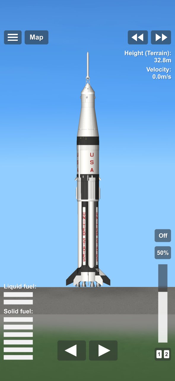 Saturn 1B with boilerplate Spaceflight Simulator