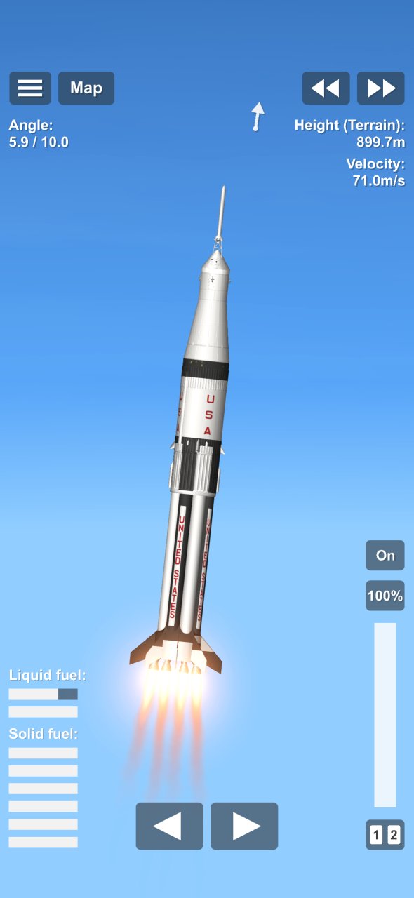 Saturn 1B with boilerplate Spaceflight Simulator