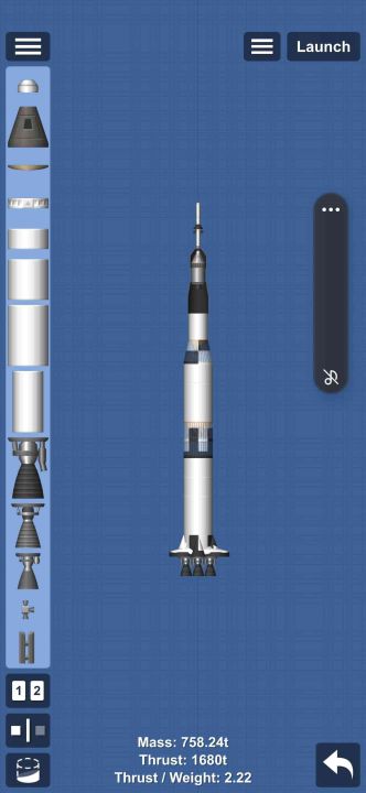 Saturn V Blueprint for Spaceflight Simulator / SFS BP