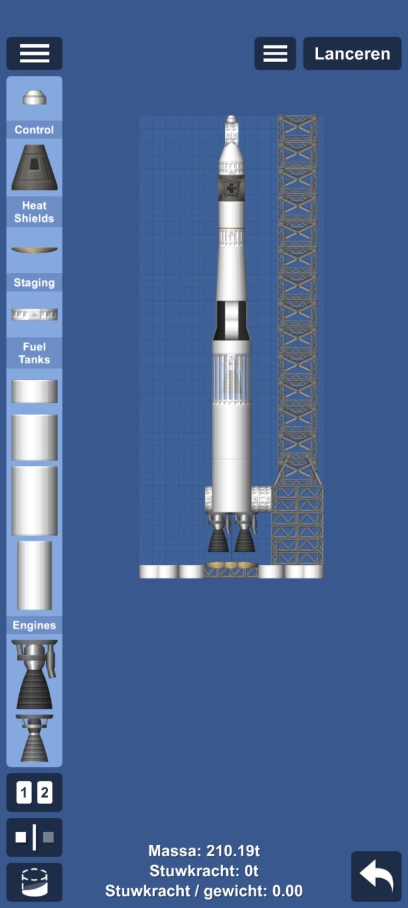 Saturn v Blueprint for Spaceflight Simulator / SFS BP