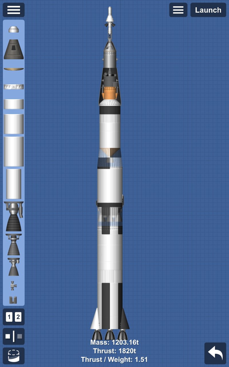 Saturn V Blueprint for Spaceflight Simulator / SFS BP