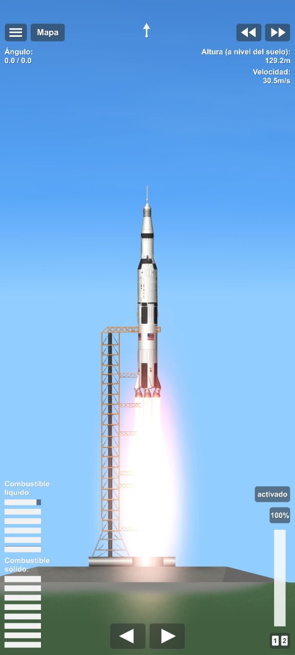 Saturn V and launch pad Spaceflight Simulator