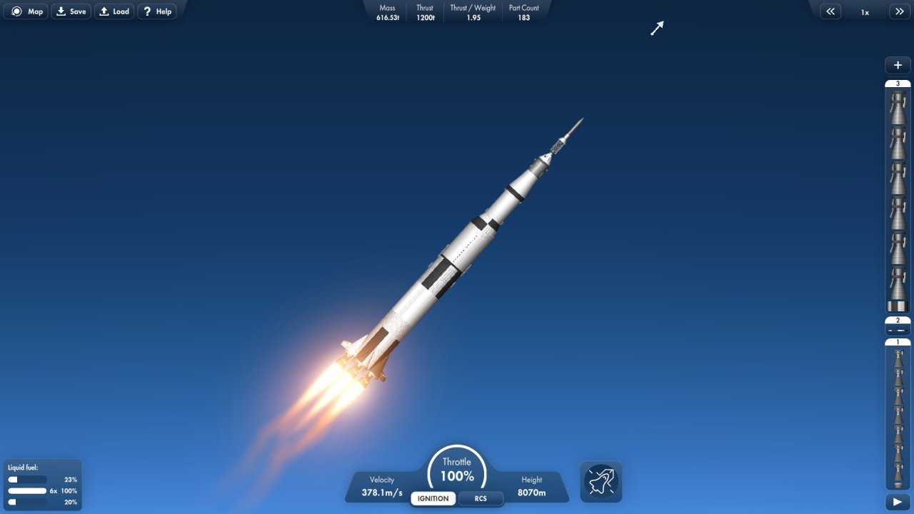 Saturn V (Apollo 11) Spaceflight Simulator