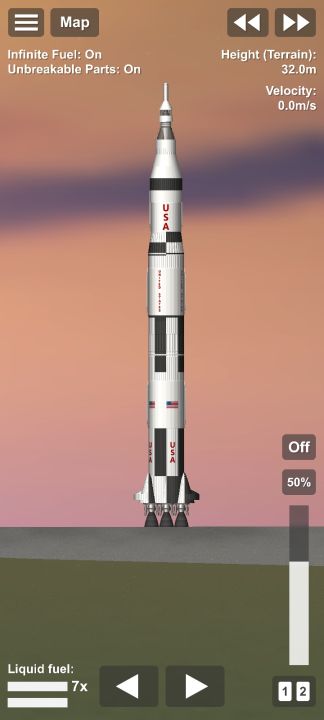 Saturn-V-Apollo Blueprint for Spaceflight Simulator / SFS BP