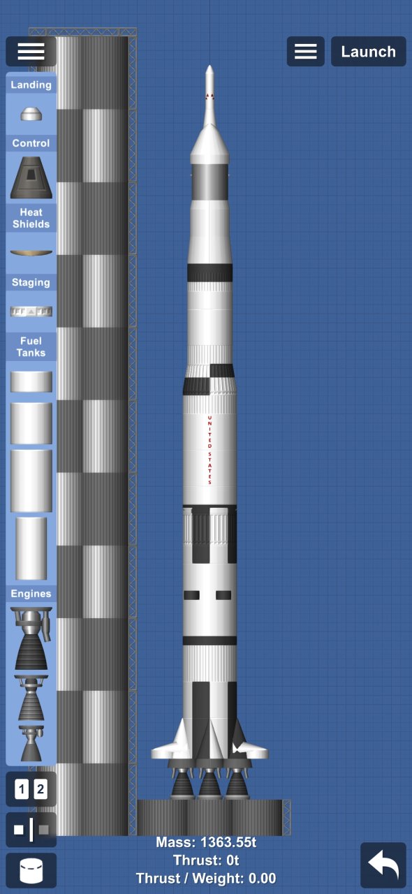 saturn V (Apollo) Spaceflight Simulator