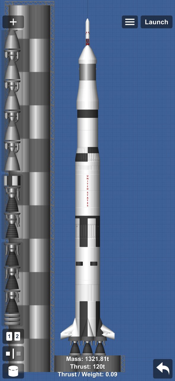 saturn v (apollo) updated Spaceflight Simulator