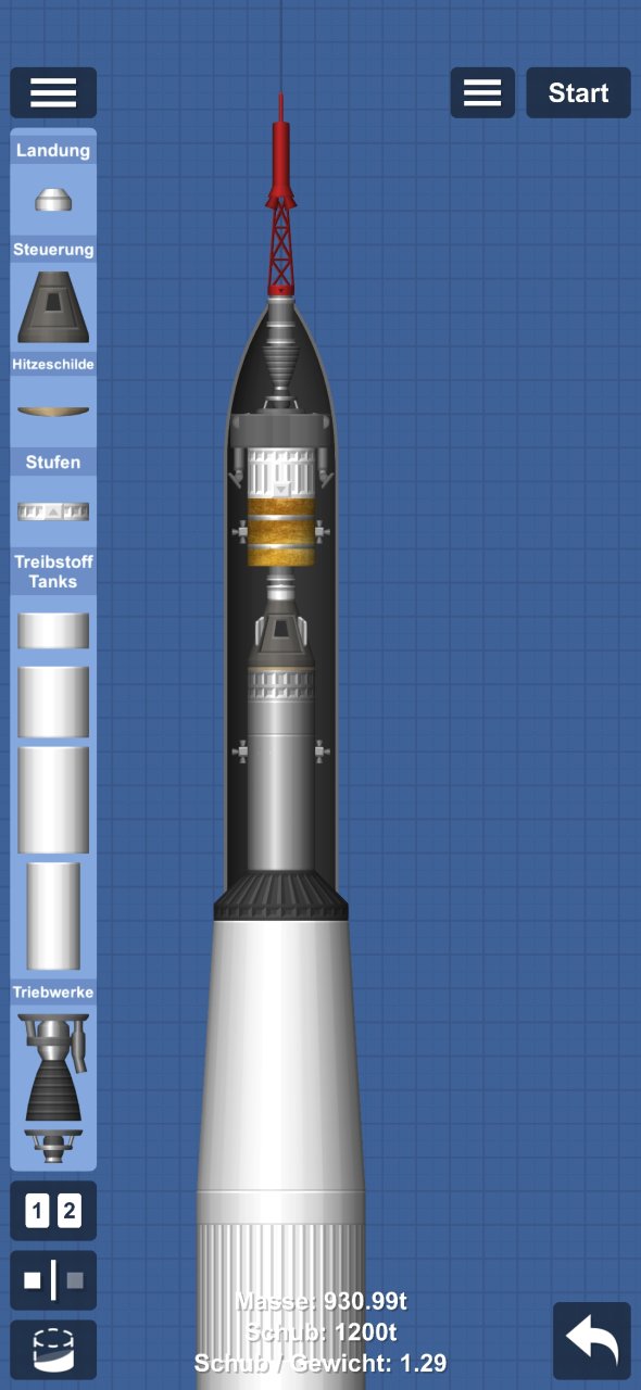 Saturn V (fixt dock) Spaceflight Simulator