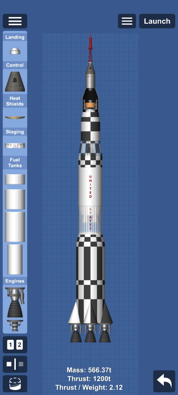 Saturn V (not accurate) Spaceflight Simulator