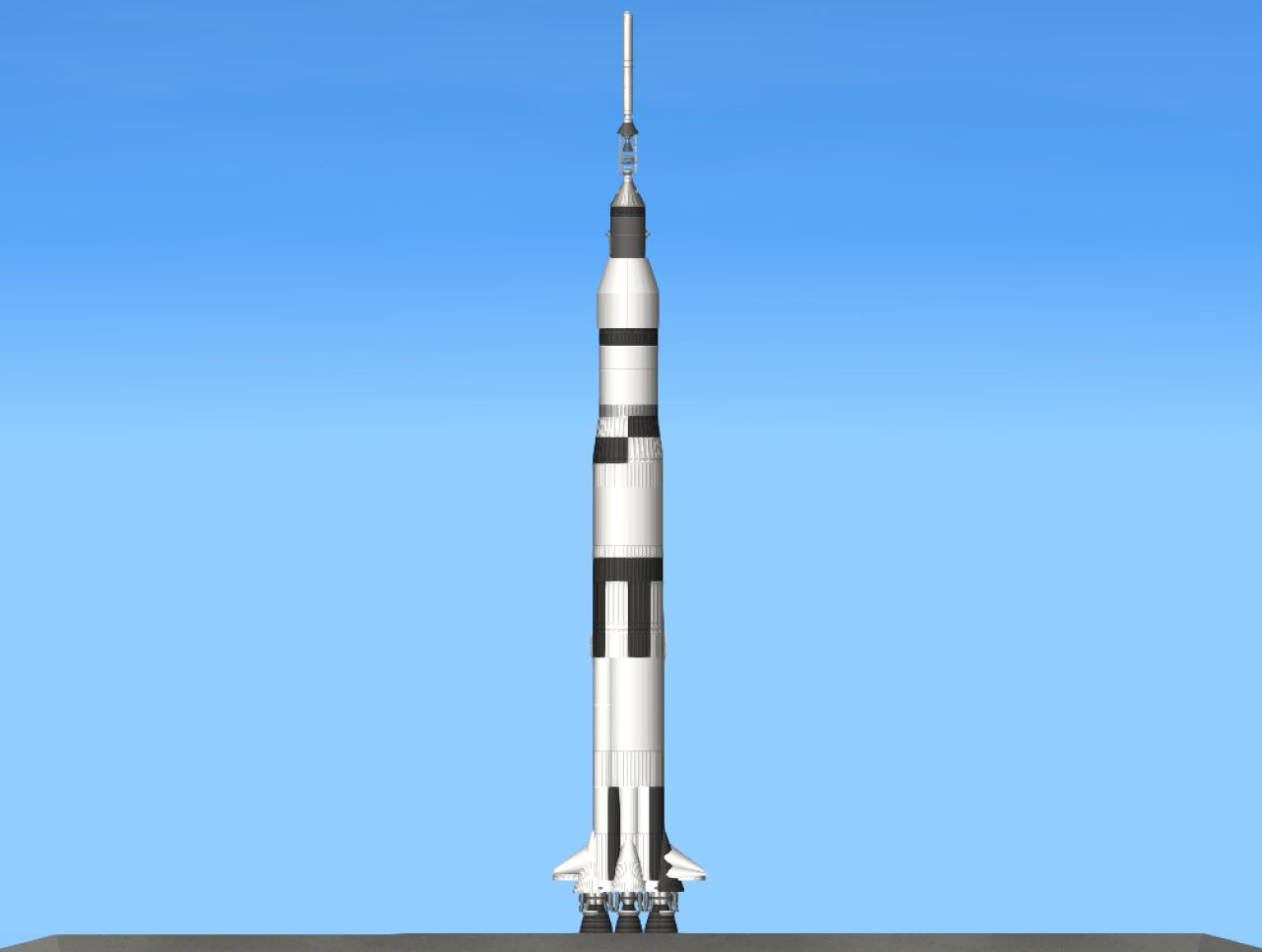 Saturn V - Realistic Blueprint for Spaceflight Simulator / SFS BP