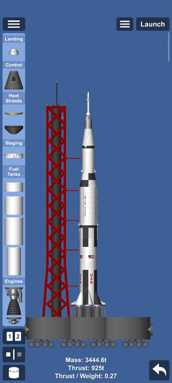 saturn V semi-hyper realistic Spaceflight Simulator