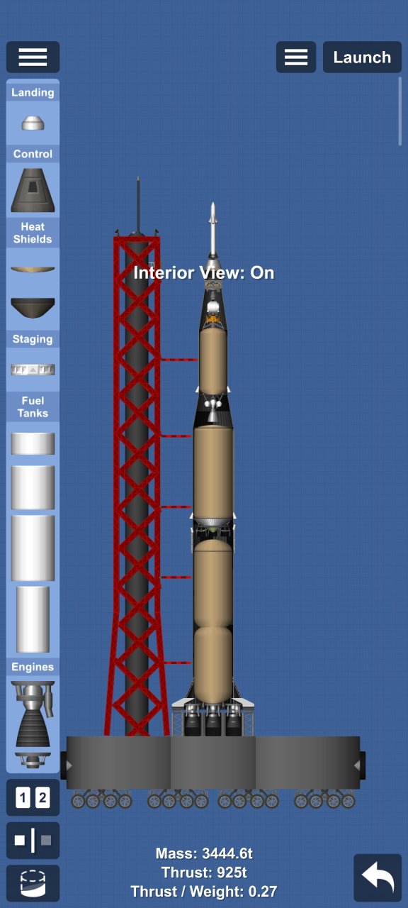 saturn V semi-hyper realistic Spaceflight Simulator