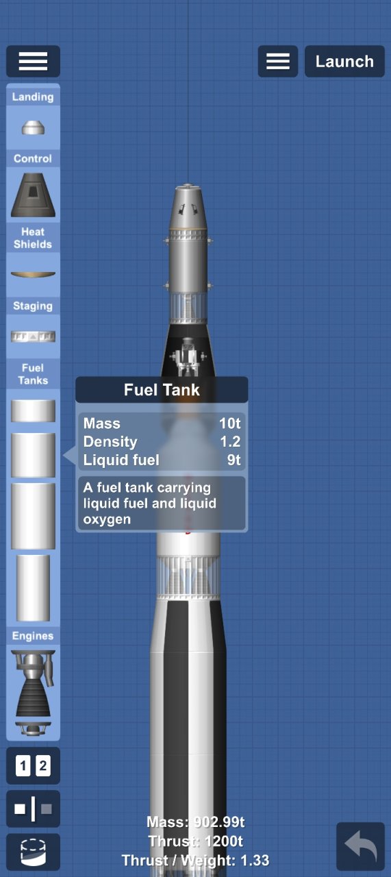 Saturn v style rocket Spaceflight Simulator