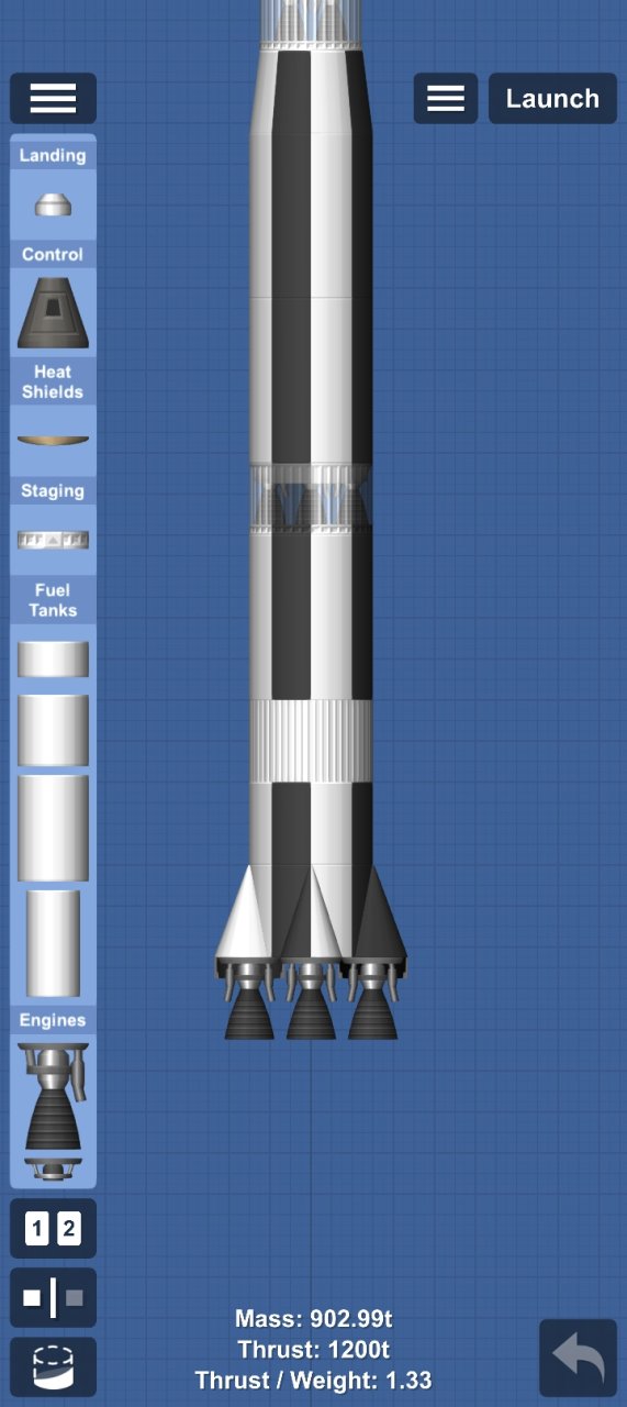 Saturn v style rocket Spaceflight Simulator