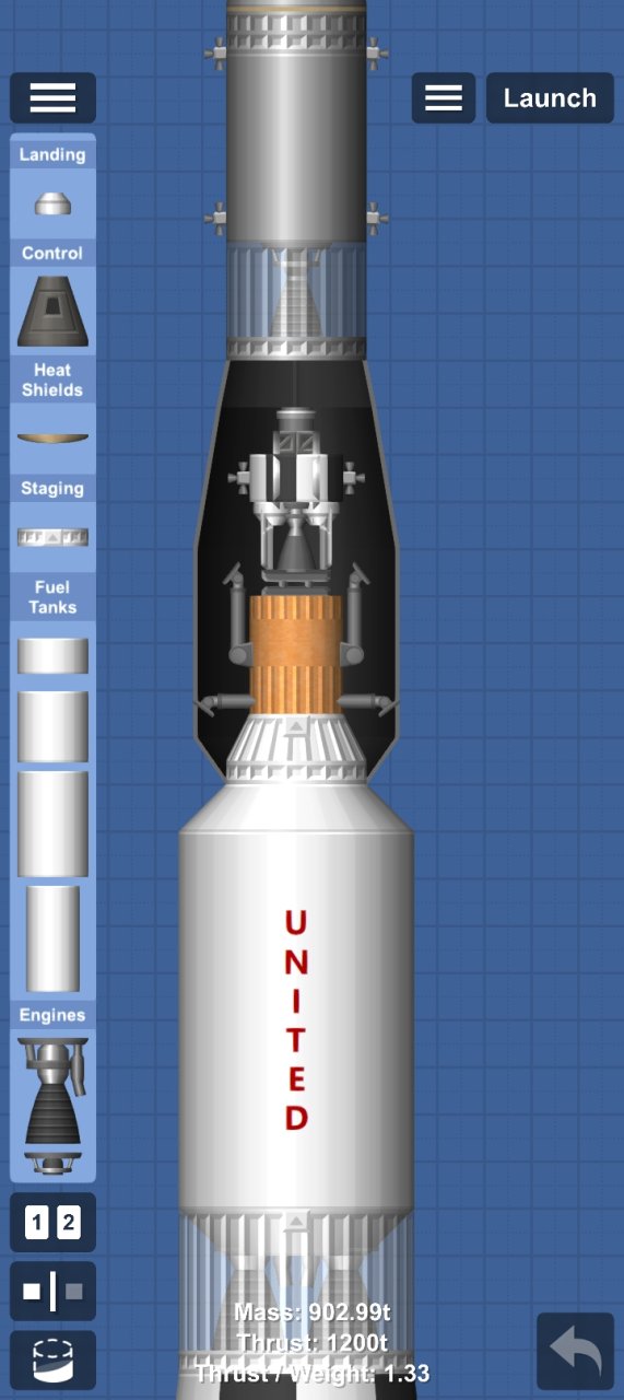 Saturn v style rocket Spaceflight Simulator
