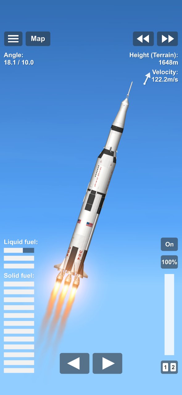 Saturn-V with boilerplate Spaceflight Simulator