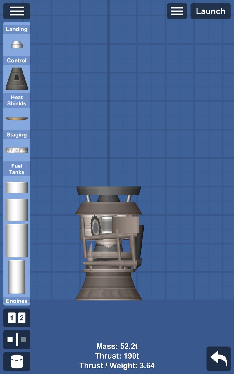 saturnV 2 stage engine Spaceflight Simulator