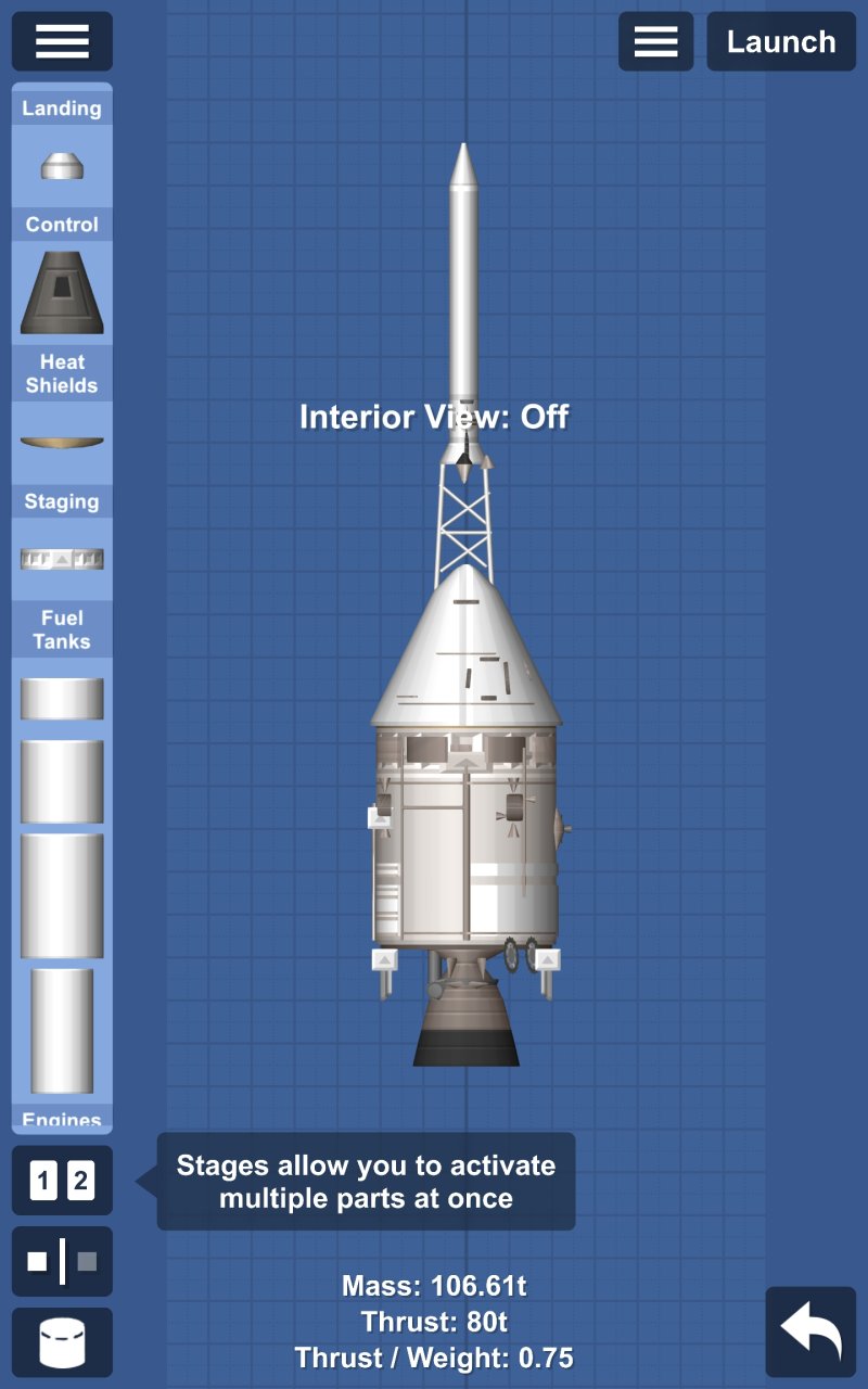 saturnV capsule Spaceflight Simulator