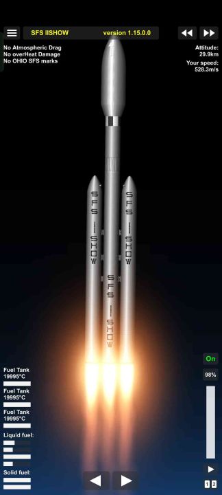 Sfs iishow rocket original pac Blueprint for Spaceflight Simulator / SFS BP