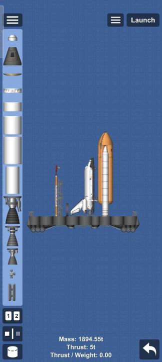 Shuttle space with nasa launch Blueprint for Spaceflight Simulator / SFS BP