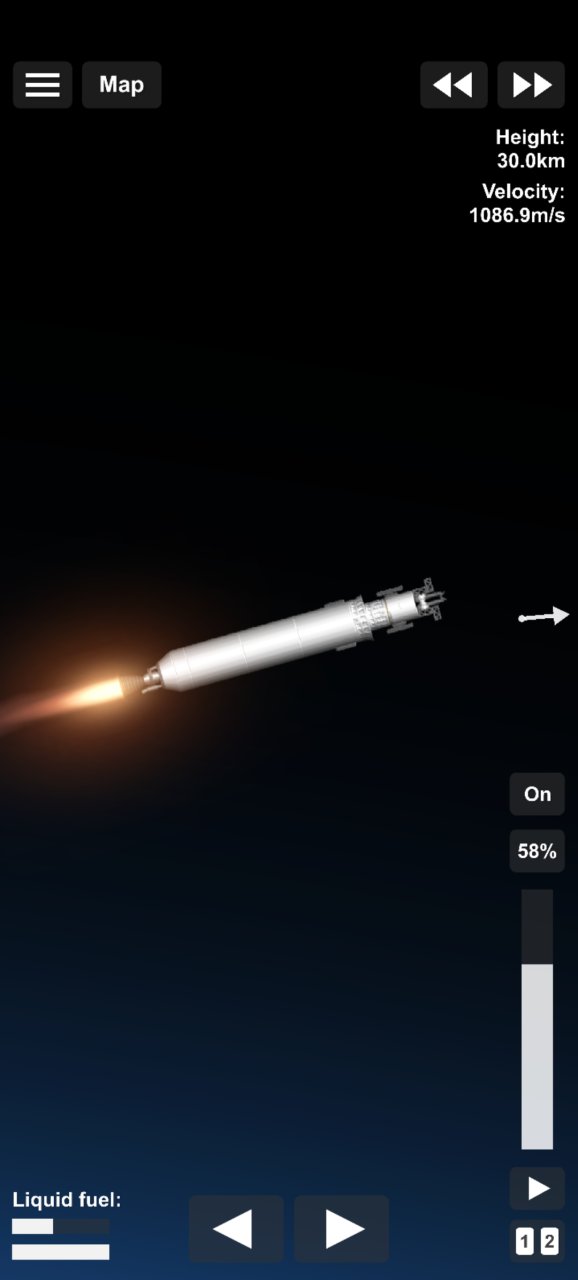 Simple satellite rocket Spaceflight Simulator