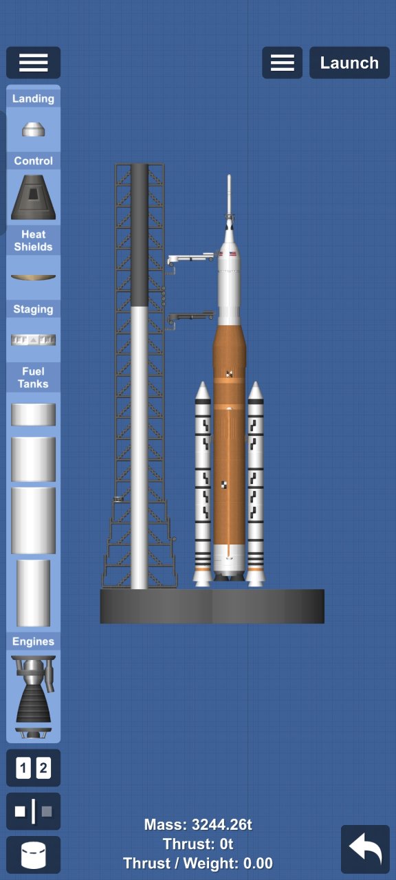SLS / ARTEMIS II Spaceflight Simulator