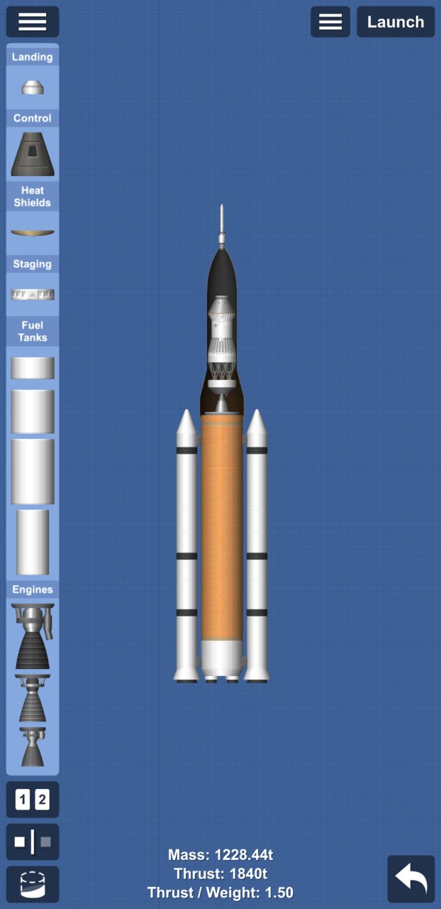SLS bloc 1 / artemis 2 Spaceflight Simulator