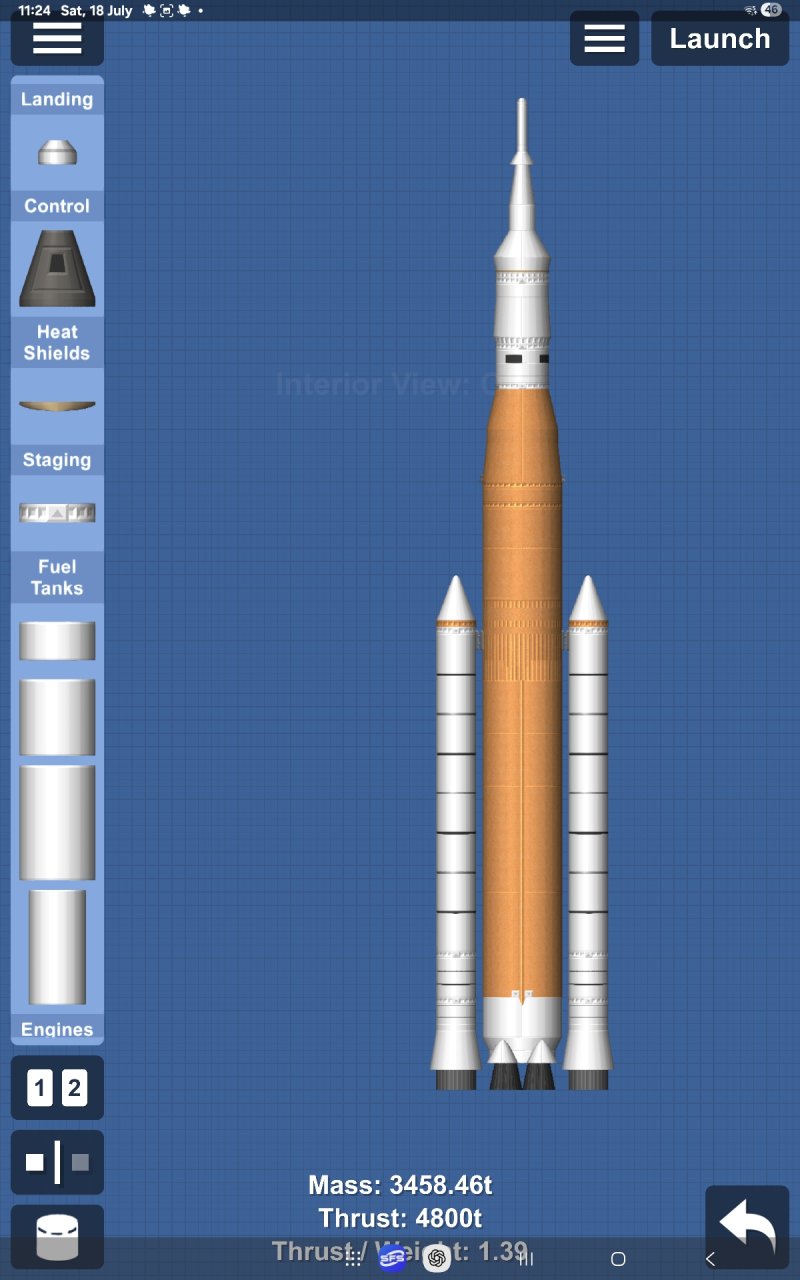 SLS Block 1 (Hyper realism) for Spaceflight Simulator
