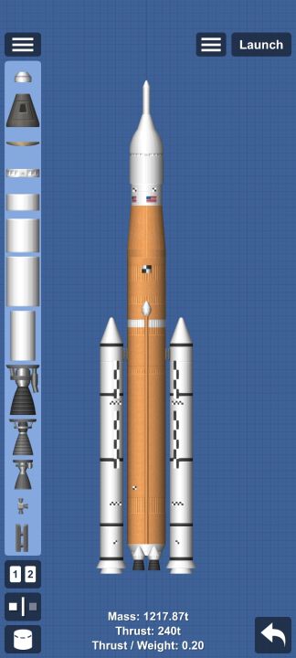 Sls Block 1b By NNP Blueprint for Spaceflight Simulator / SFS BP