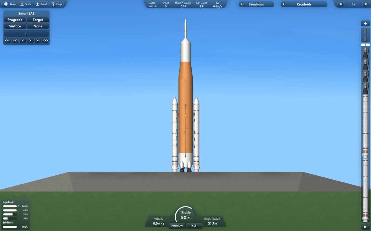 SLS Orion (PROCEDURAL PARTS) Spaceflight Simulator