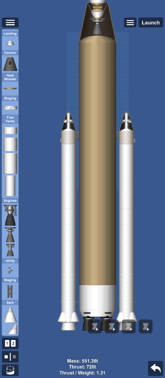 SLS Rocket Blueprint for Spaceflight Simulator / SFS BP