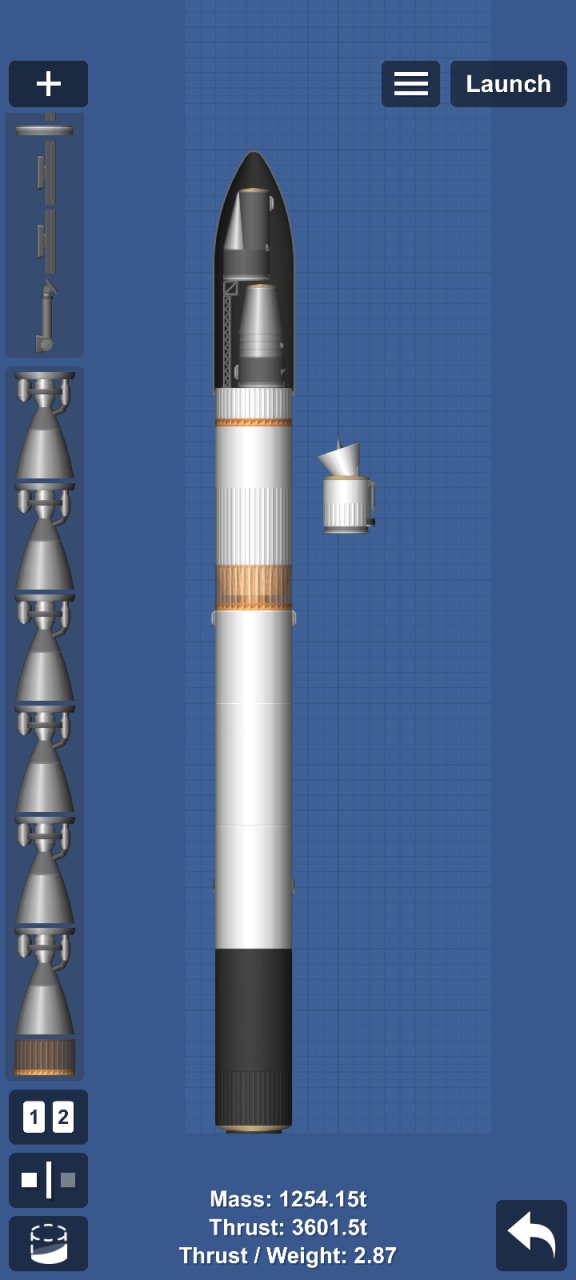 space rocket with satellites Spaceflight Simulator