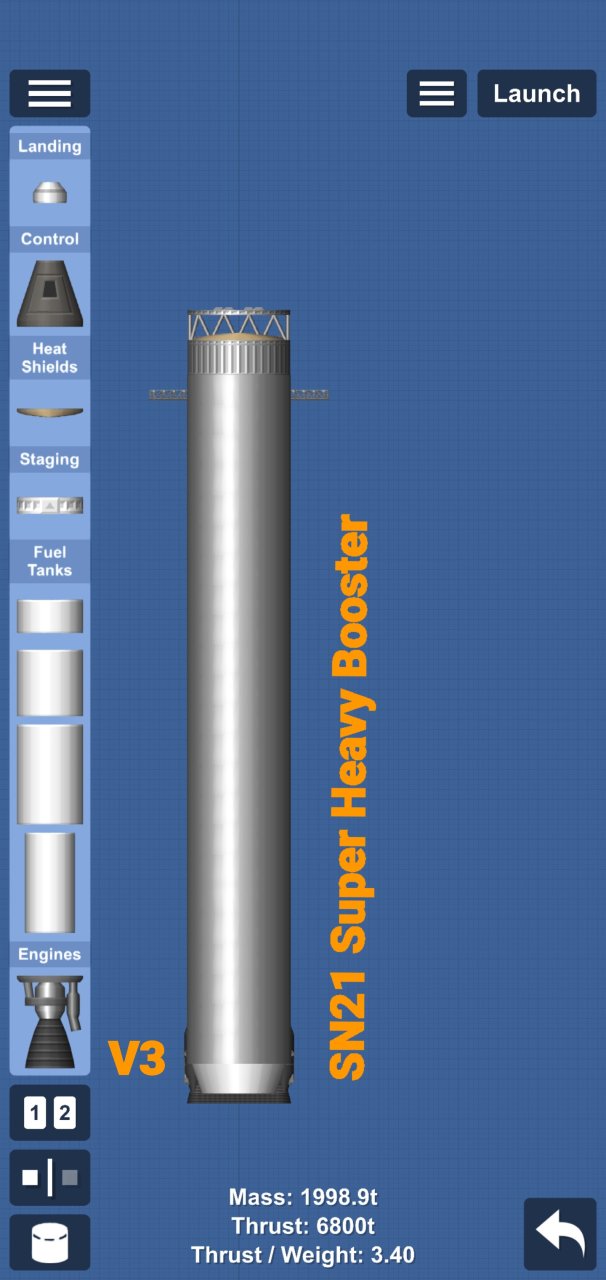 SPACE X Super Heavy Booster Spaceflight Simulator
