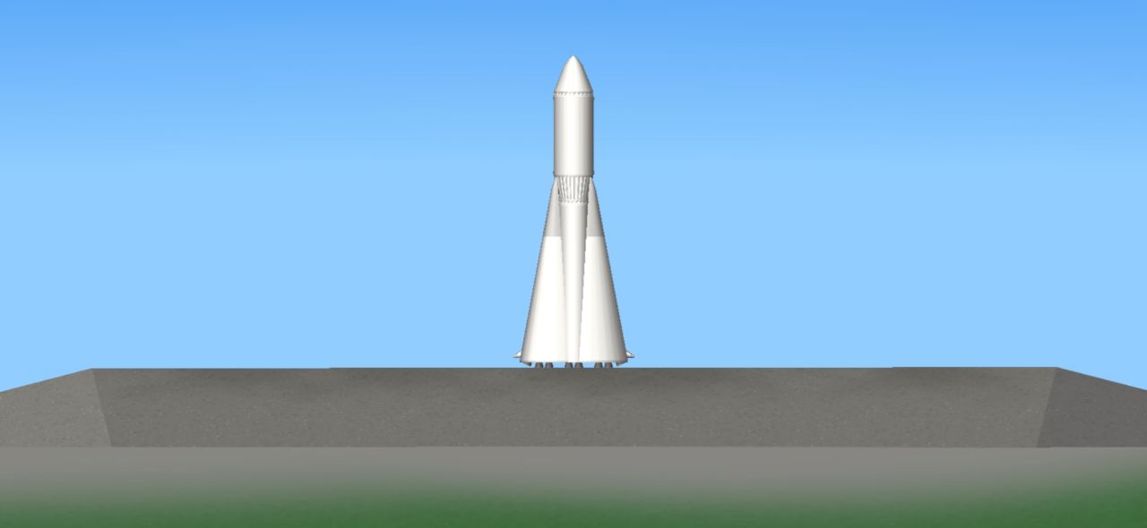 Sputnik 1 Rocket Blueprint for Spaceflight Simulator / SFS BP