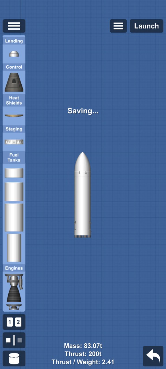 Starship 2:3 Real scale no DLC Spaceflight Simulator