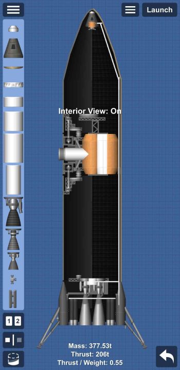 Starship Cargo Blueprint for Spaceflight Simulator / SFS BP