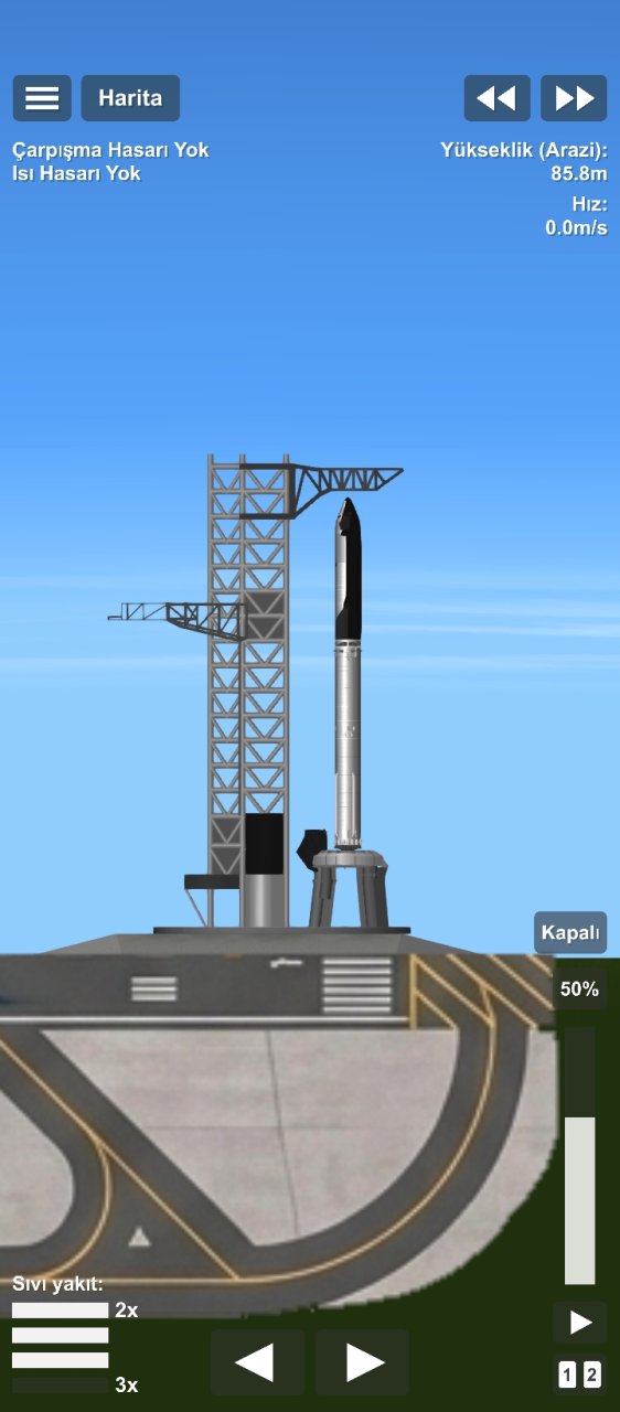 Starship Launch tower+starship Spaceflight Simulator