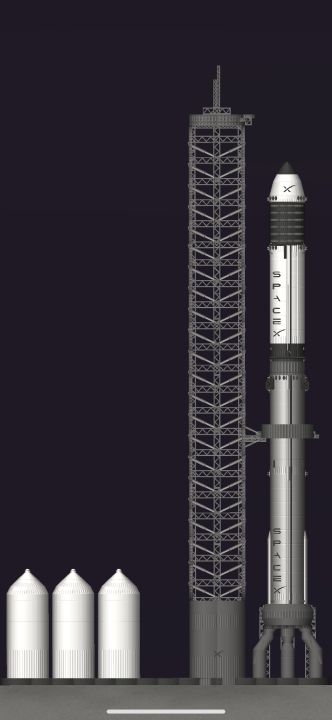 STARSHIP LUNAR LANDER Blueprint for Spaceflight Simulator / SFS BP