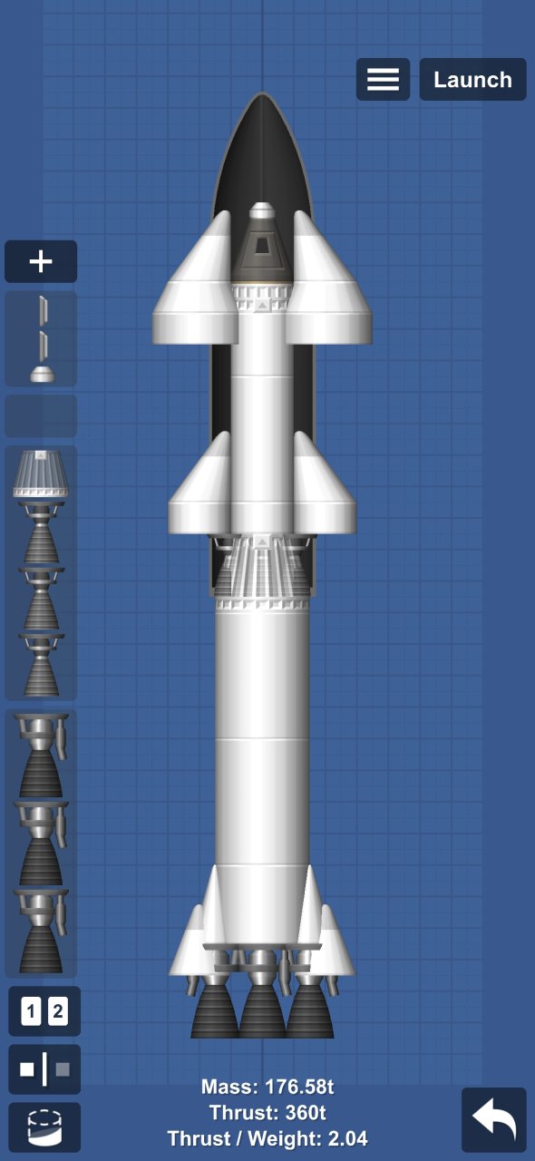 Starship no cargo Spaceflight Simulator