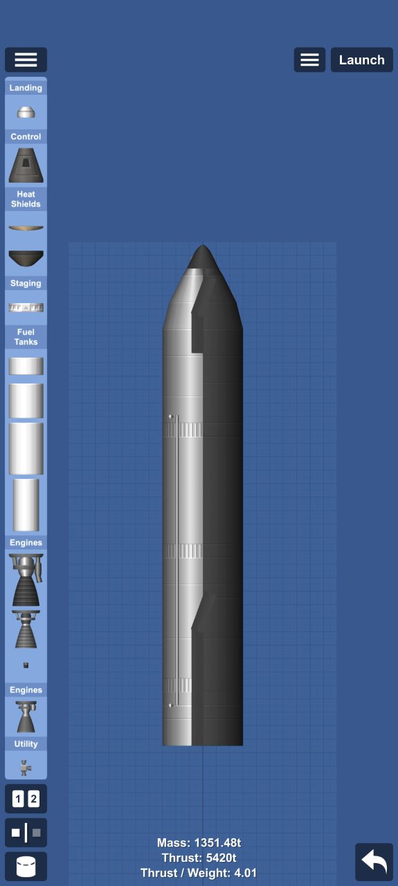 Starship V3 (low end devices) Spaceflight Simulator
