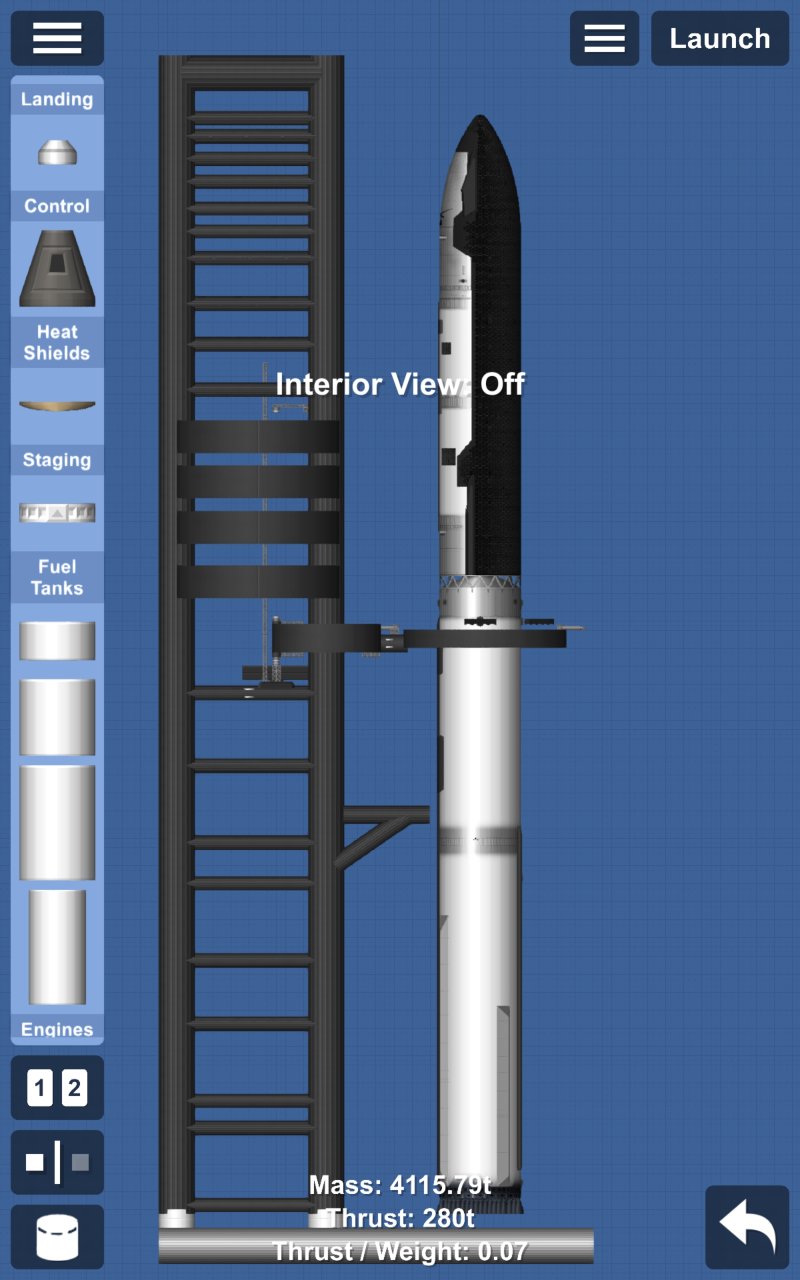 Starship v3 mod by skyride for Spaceflight Simulator