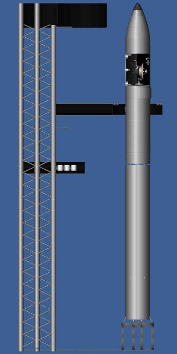 Starship With Payload Blueprint for Spaceflight Simulator / SFS BP