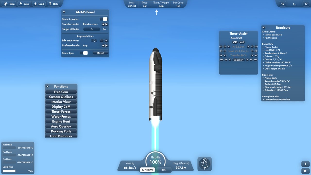 Starship+Superhelavy Spaceflight Simulator