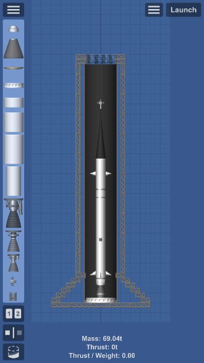 Supersonic Missile By Lee Blueprint for Spaceflight Simulator / SFS BP