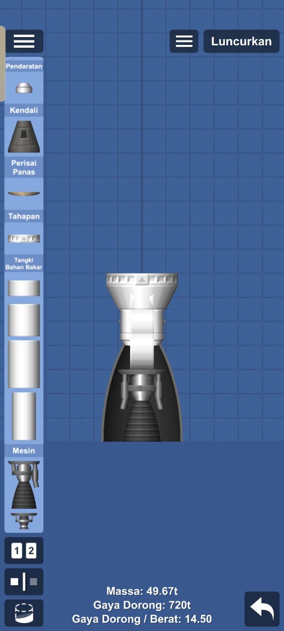 the 6 wide custom engine Spaceflight Simulator