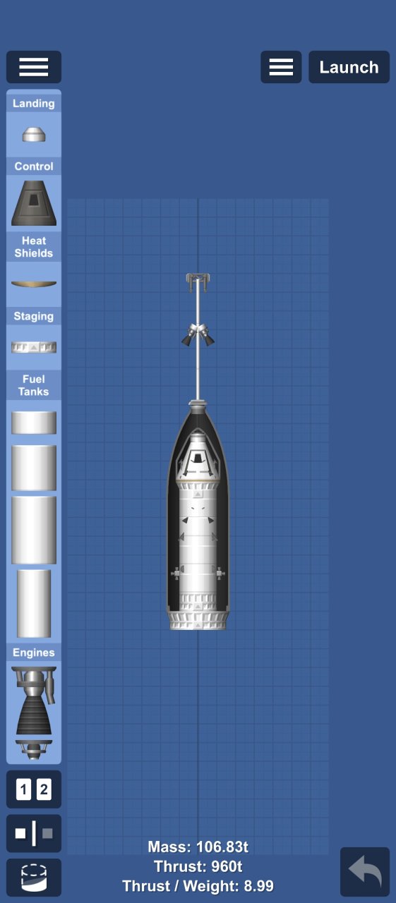The top part of a rocket Spaceflight Simulator