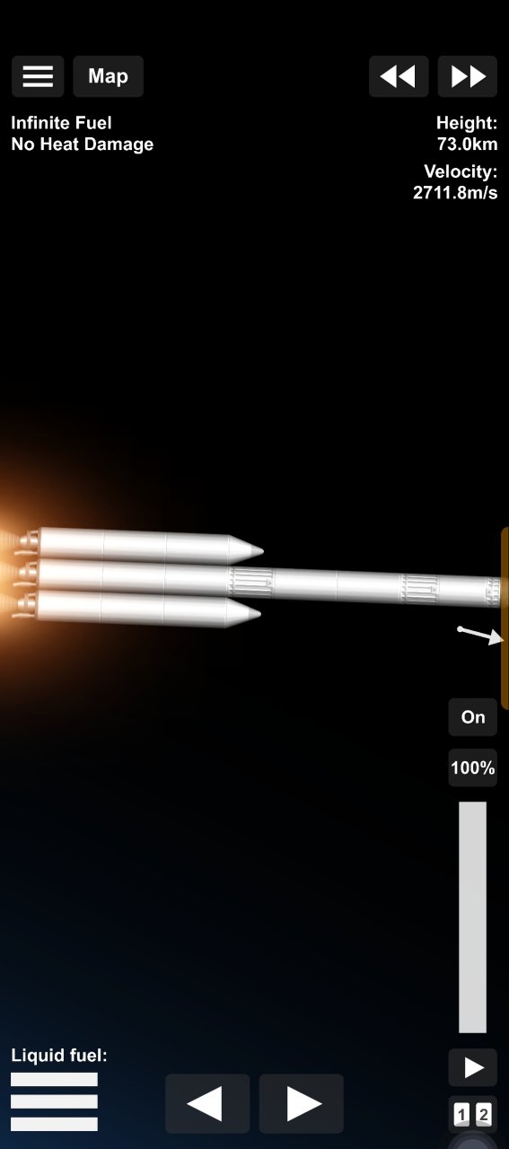 Three stage rocket Spaceflight Simulator