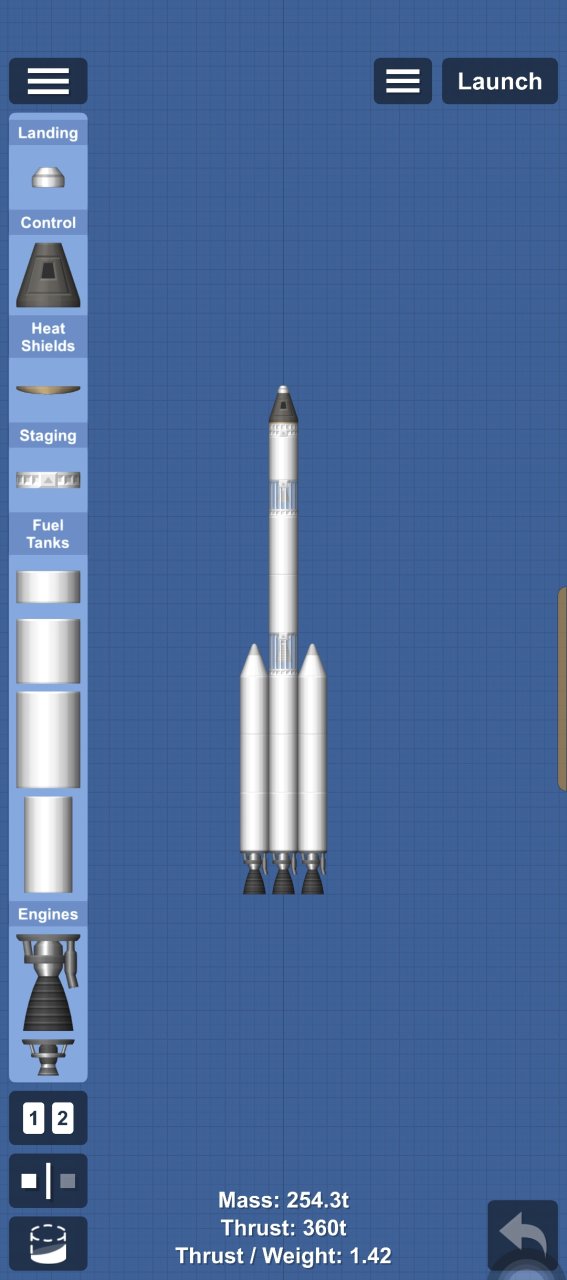 Three stage rocket Spaceflight Simulator