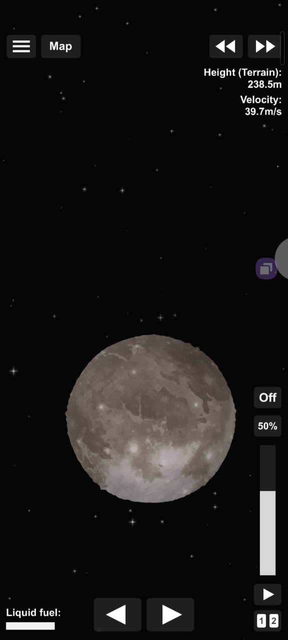 Toy solar system (÷100) Spaceflight Simulator