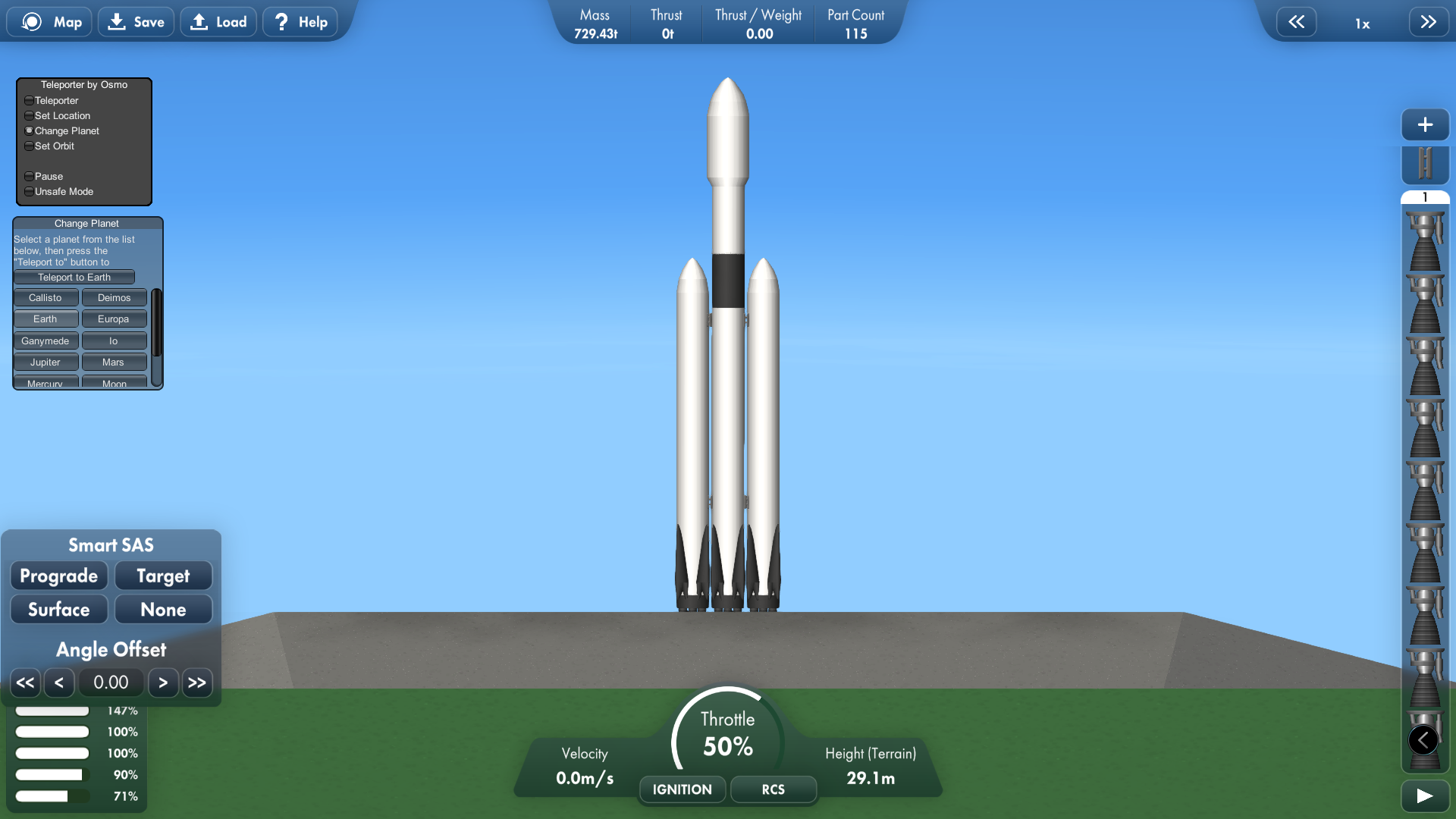 falcon heavy for Spaceflight Simulator • SFS UNIVERSE